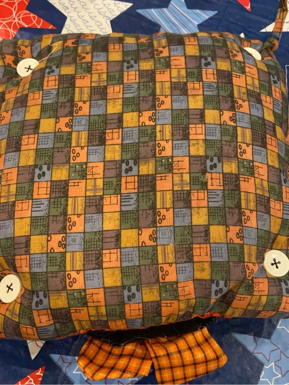 Vintage Halloween Throw Pillows Witch And Jack-o’-lantern Pair 10”x10” Lot Of 2